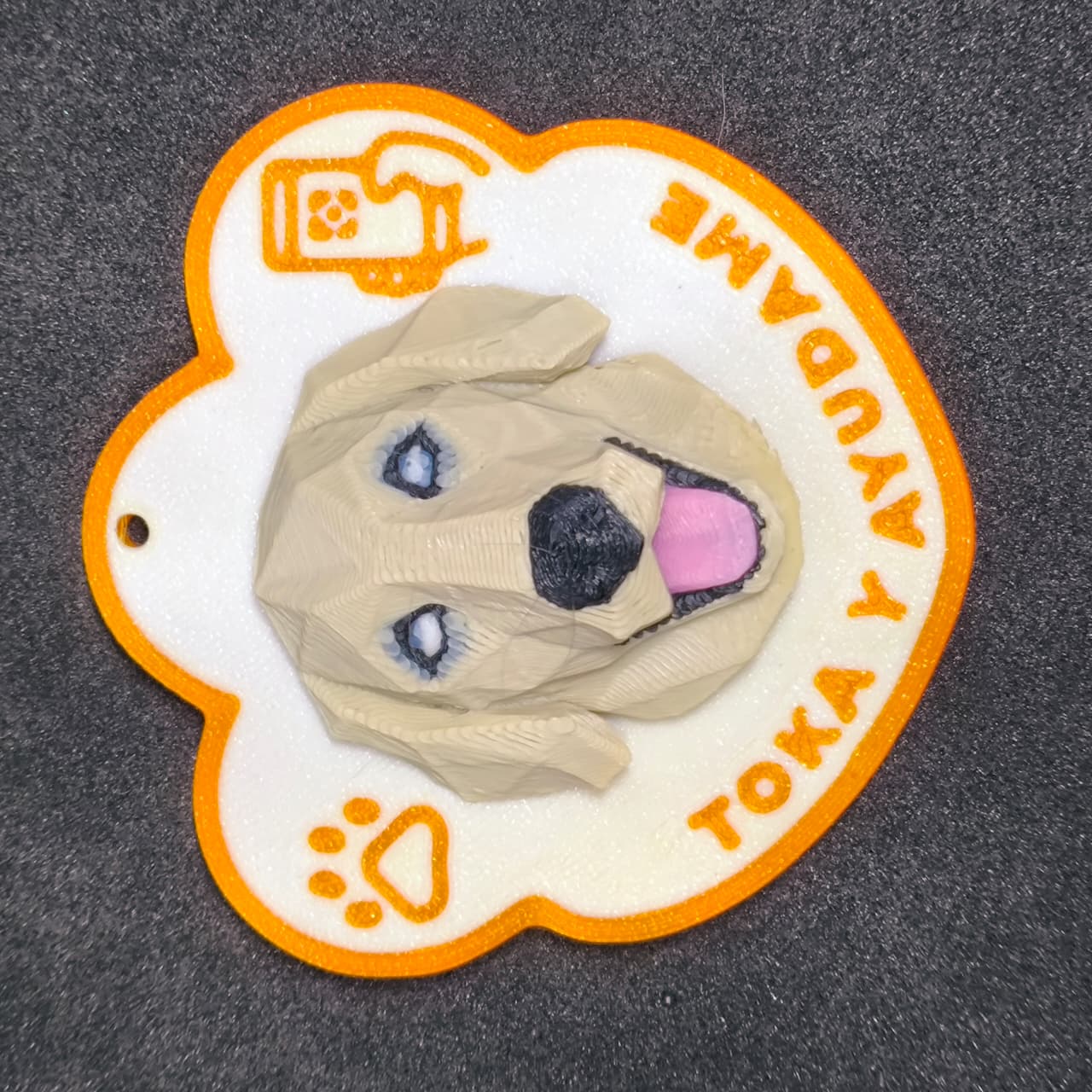 Huella Toka Golden Retriever en color Naranja